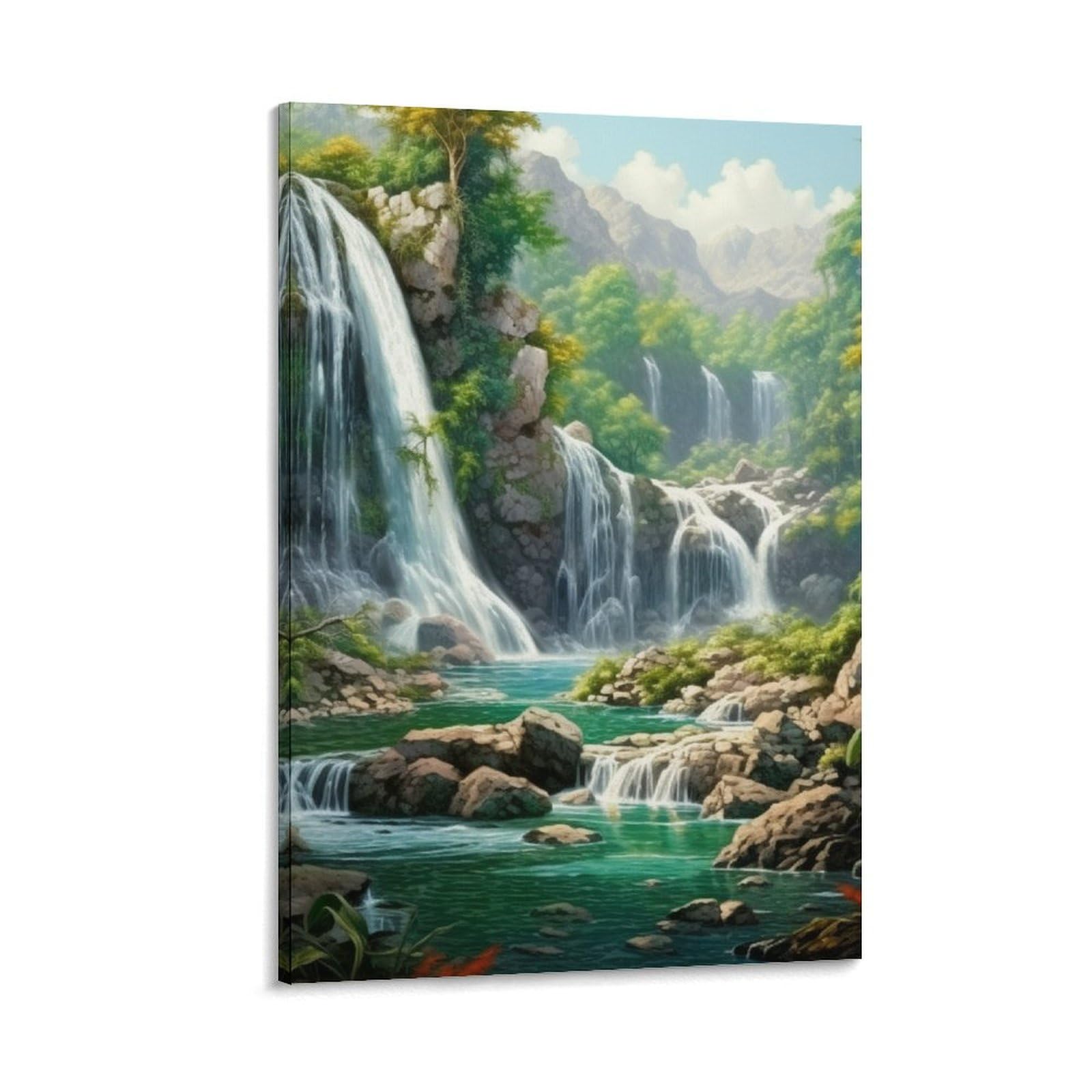 Tableau cascade murale en impression sur toile decoration salon 30x45cm - 6