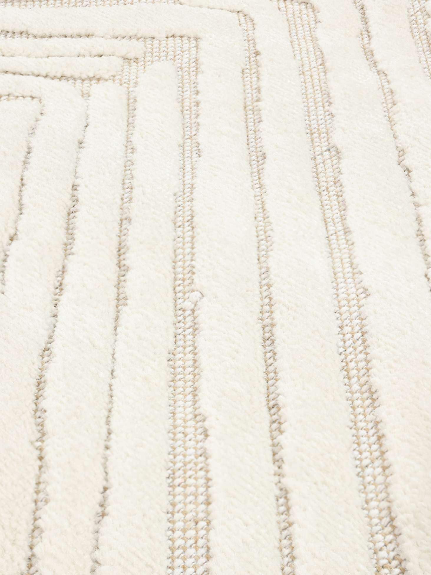 RugVista Tuscany, Tappeto, Moderni, 200 x cm, Quadrata, Pelo medio, Lavabile solo a secco, oeko_tex_100, Bianco crema
