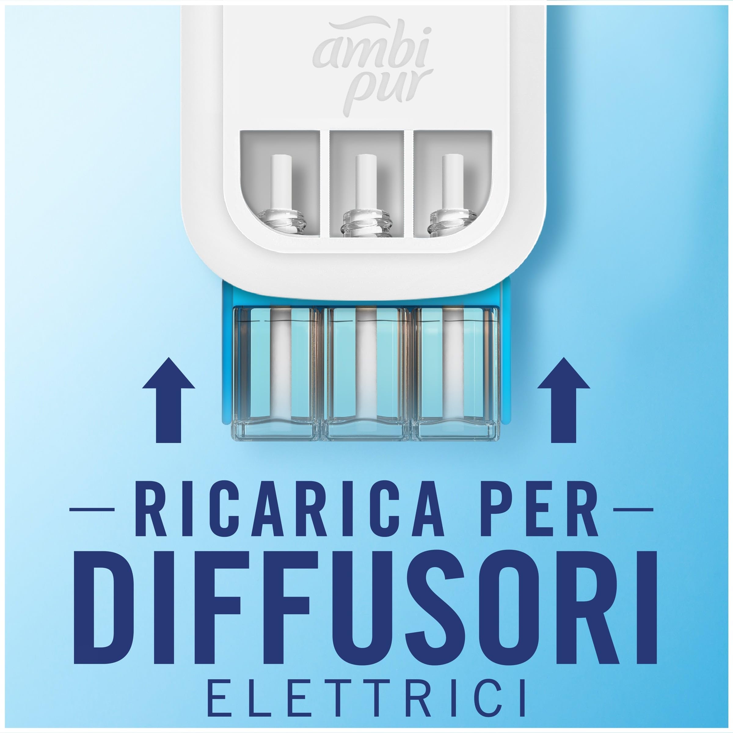 Ambi Pur 3Volution Profumatore per Ambienti, 2 Ricariche per Diffusore Elettrico, Fragranza Lenor Oro e Fiori di Vaniglia, tecnologia Elimina Odori