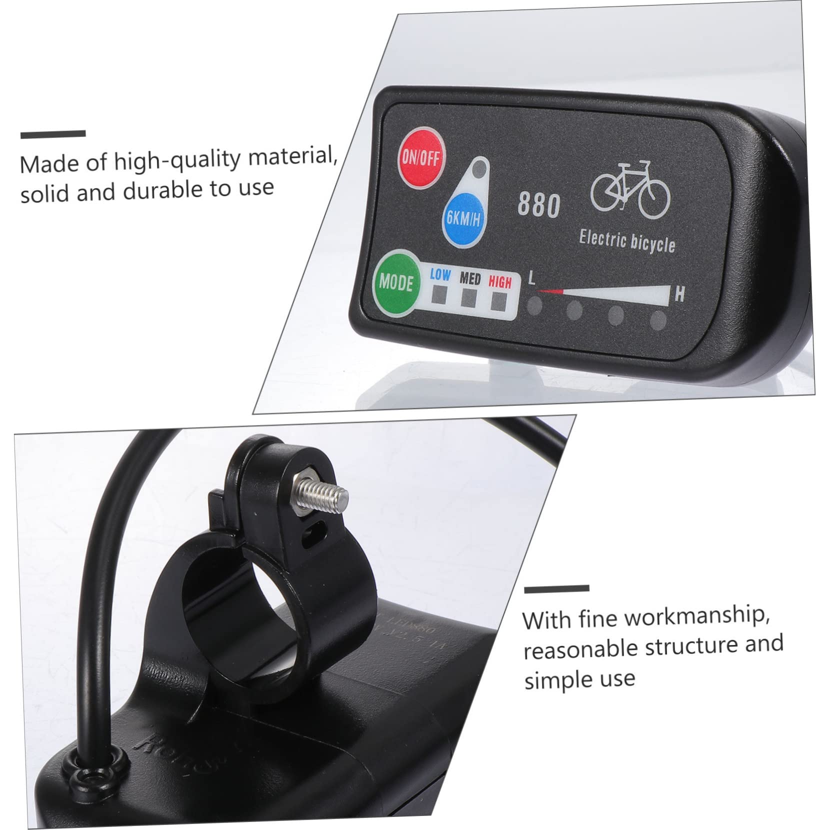 Gatuida 2piezas Medidor De Display Led para Bicicleta Eléctrica Bike Pantalla De Control Indicador De Batería y Función De Apagado Automático Accesorio para Scooter y Bicicletas