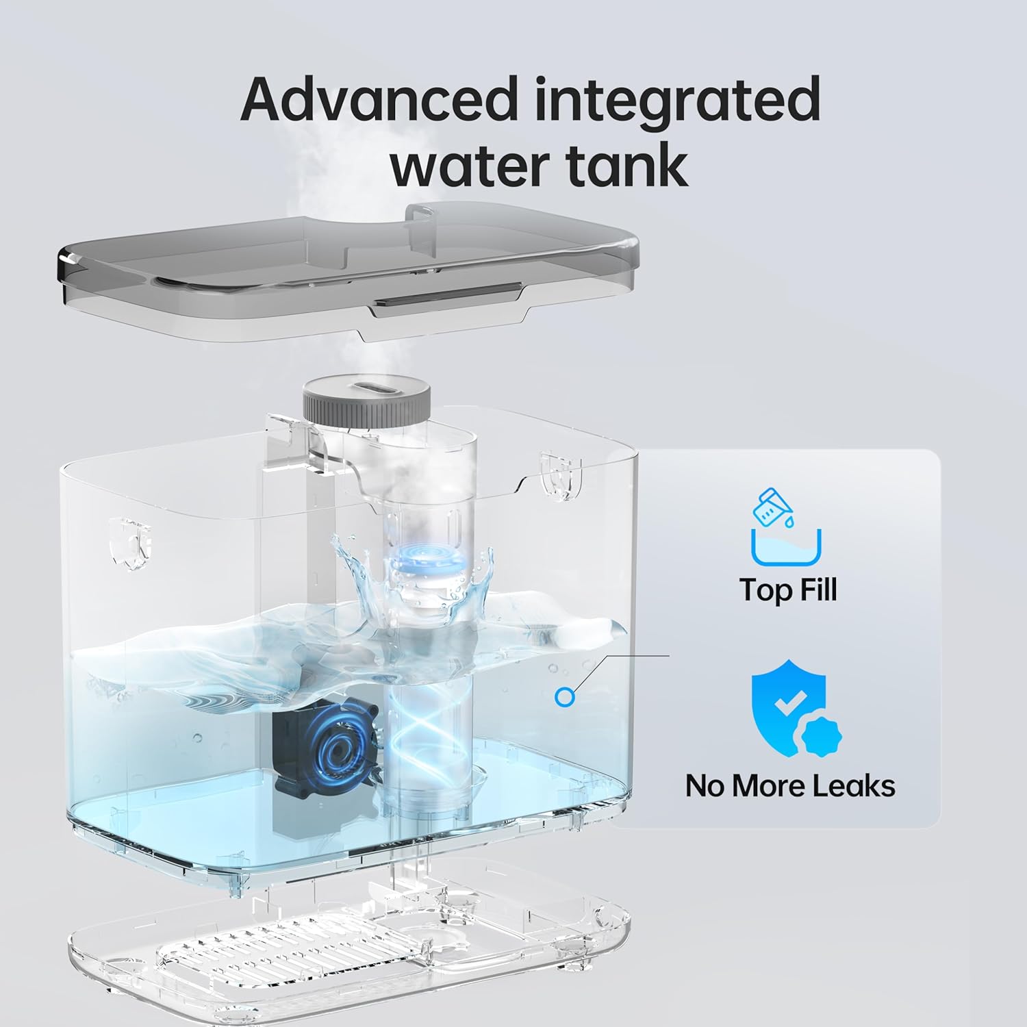 Humidifiers for Bedroom, Top Fill 4L Supersized Cool Mist Humidifier with Oil Diffuser and Nightlight, 32H Runtime, Quiet Ultrasonic Humidifiers for Home, Large Room, Baby Nursery and Plants