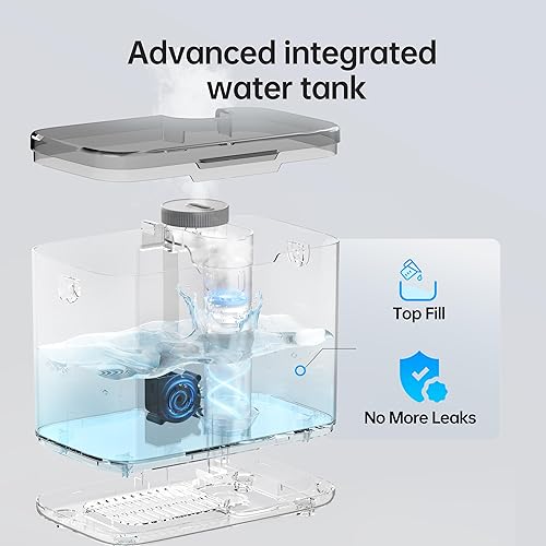 Miniatura 7 de Humidificadores para dormitorio, humidificador de niebla fría de gran tamaño de 4L con difusor de aceite y luz nocturna, tiempo de funcionamiento de