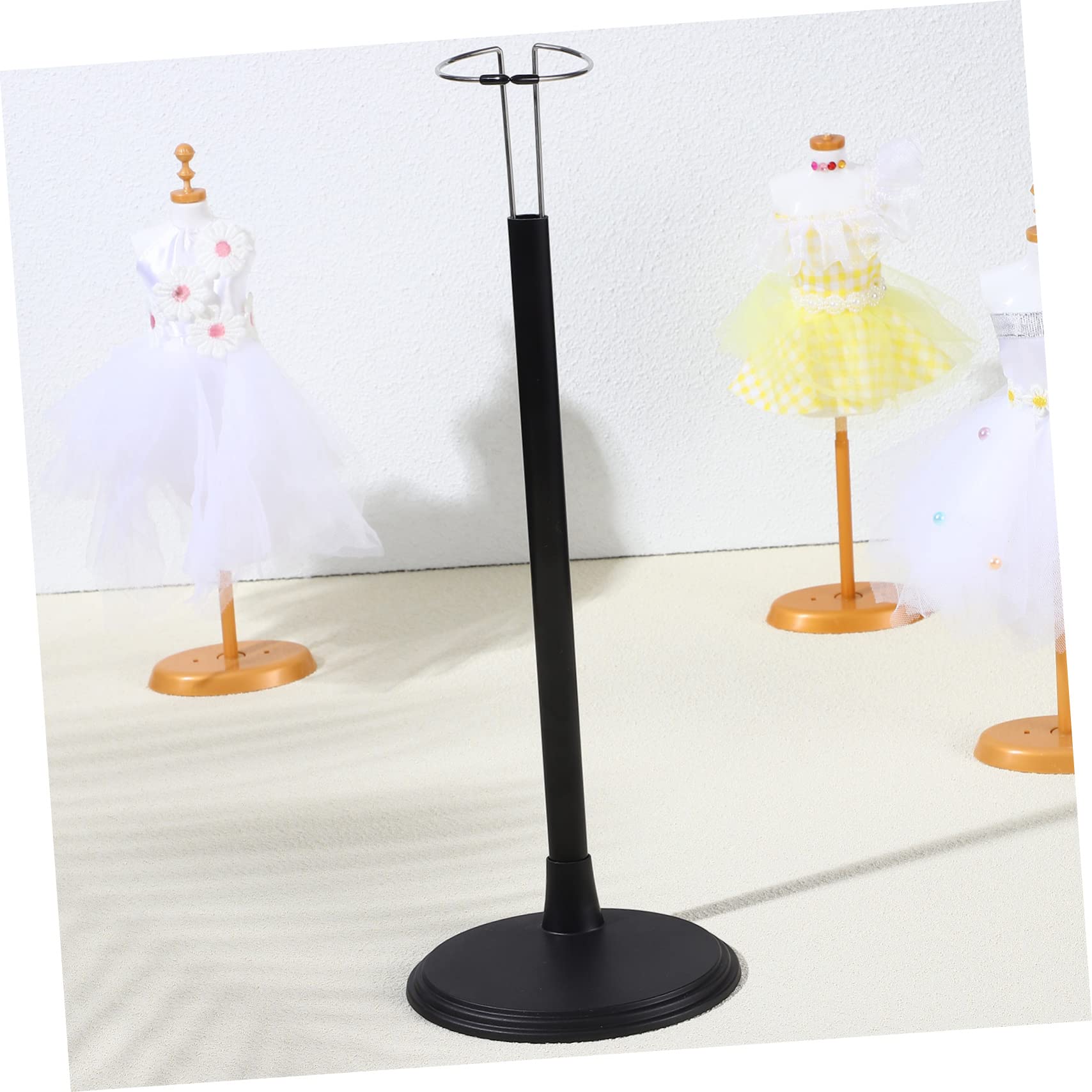 Toyvian Regulowany Stojak na Lalki 2 szt Czarny 45 cm Plastik Stal Nierdzewna