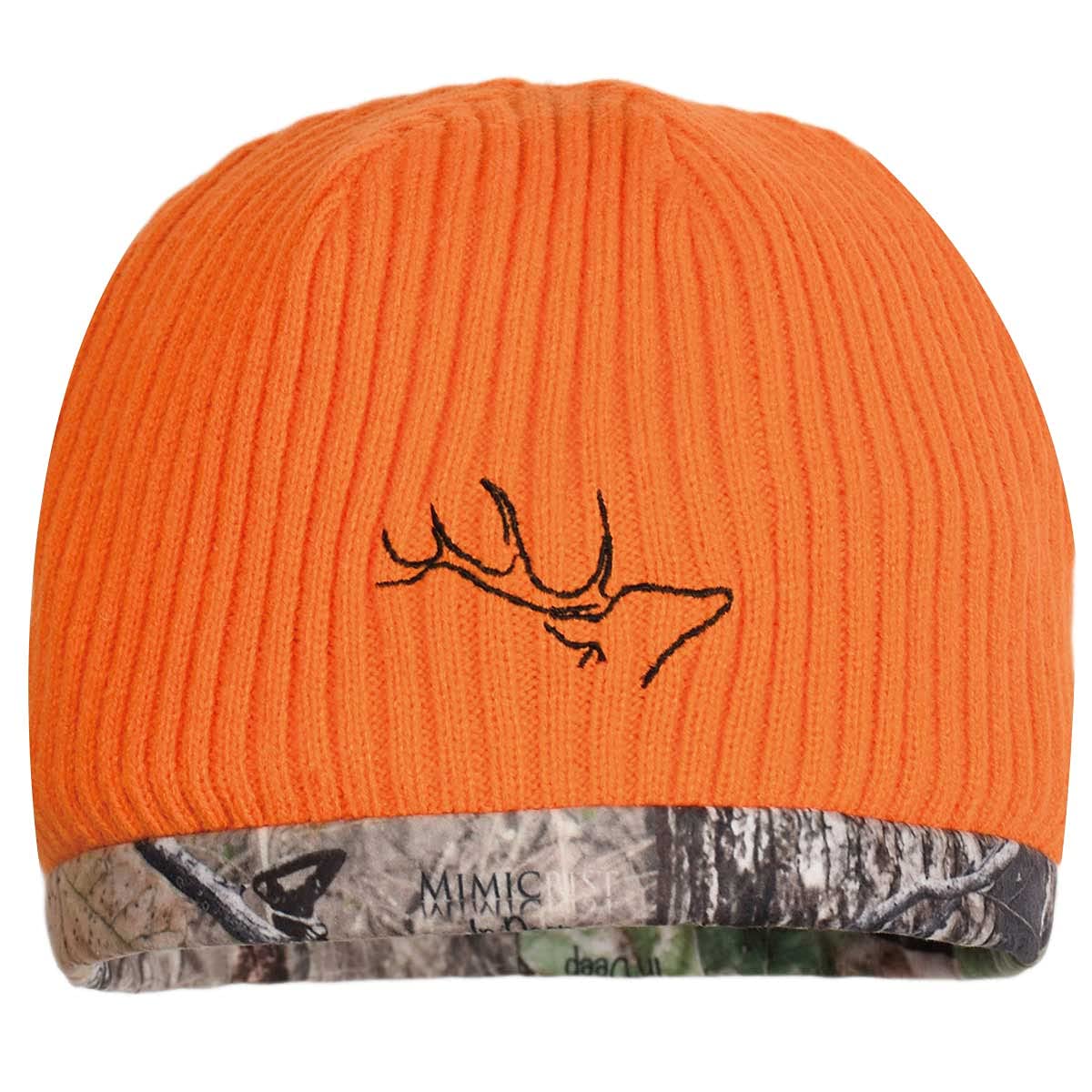 EDTREK Waterproof and Windproof Camo Beanie - Timber and Blaze Orange Camo Performance Hunting Hat, Blaze - in Deep Camo, XL
