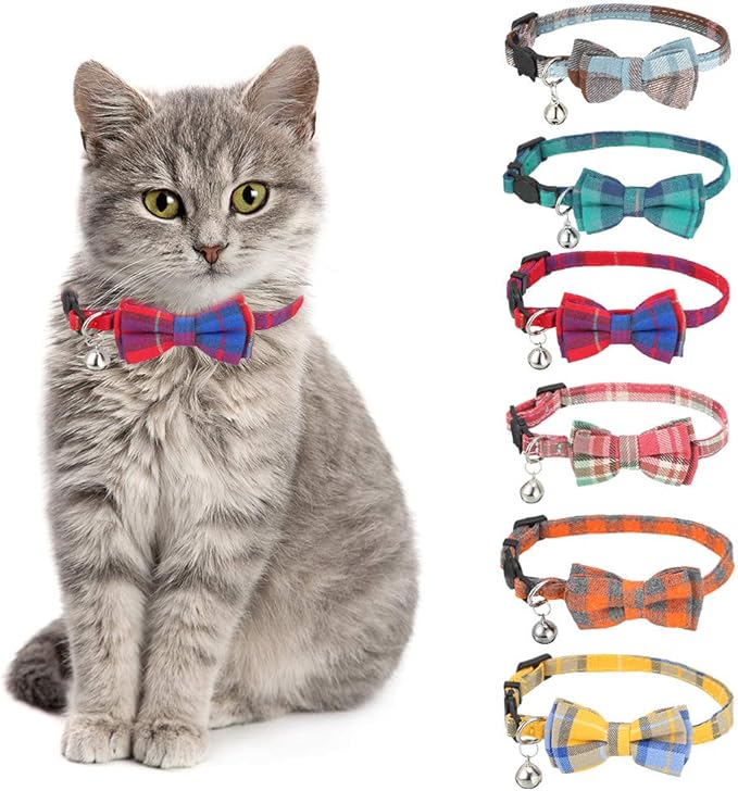 Lot De 2 Colliers Nœud Papillon Pour Chien Et Chat - Taille S/M, Réglable, Pour Mariage, Fêtes