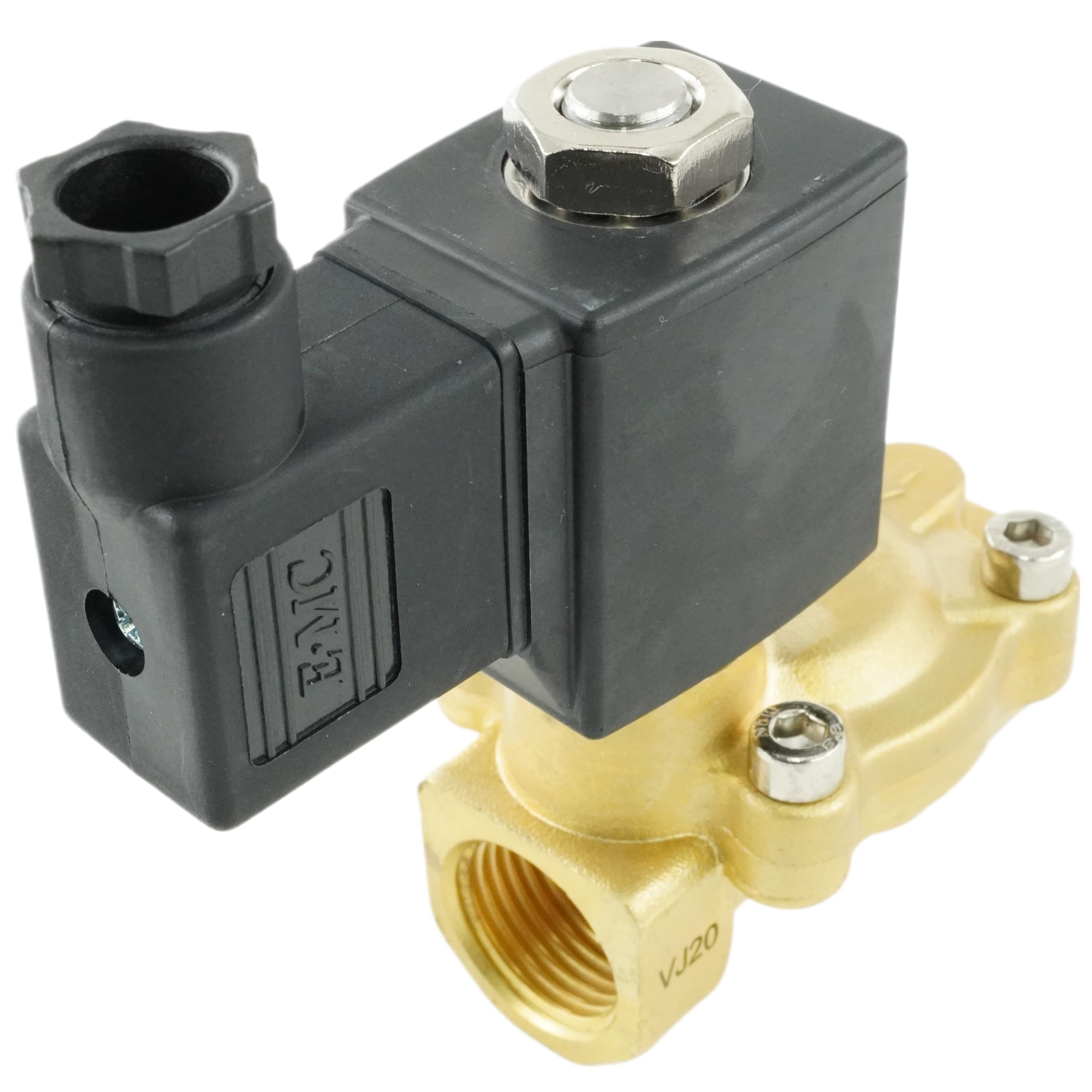 Fittingstore – Magnetventil stromlos geschlossen aus Messing für Druckluft, Wasser, Öl und Gas Elektromagnetventil 230 V AC / 12 V DC / 24 VAC / 24 V DC (Spannung: 230V AC, Gewinde: G 1 1/4")