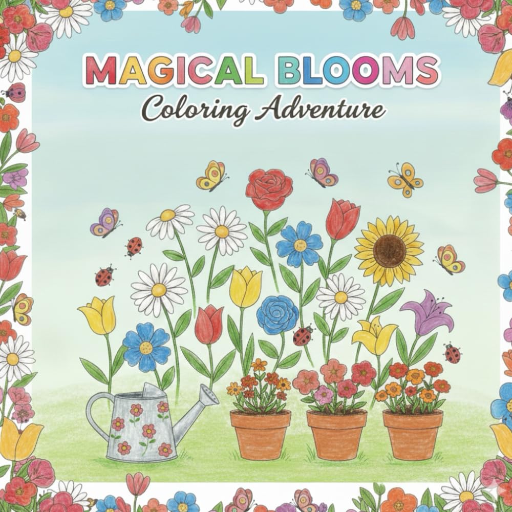 Bloom & Breathe: A Minimal Floral Coloring Book for Calm and Creativity