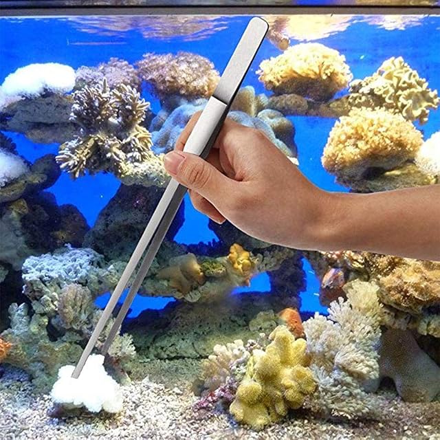 Foto 7 de 7 de Signstek - Depósito de Acero Inoxidable Acuario Planta acuática Pinzas Tijera espátula Juego de Herramientas…