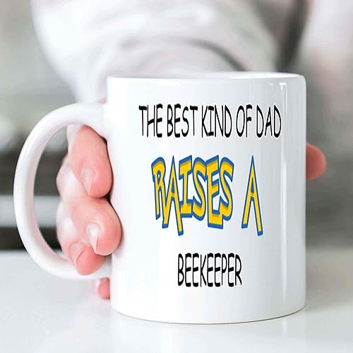 Miniatura 7 de Beekeeping Dad Gift - Hilarious Bee Farm Humor - Natural Multicolor Design - Ideal for Beekeeper Appreciation - 11 Oz White Ceramic Coffee Mug