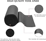 MIXPOWER Professional Tool Box Liner and Drawer Liner, Black Easy Cut Non-Slip Foam RubberToolbox Matting, Adjustable Thick Cabinet Liners,16 inch (Wide) x 16 feet (Long)
