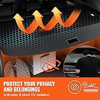 Vista 3 de VEVOR Cubierta retráctil para carga para Toyota, cubierta de seguridad para cajuela impermeable mejorada para Toyota RAV4 2019-2025 5 plazas