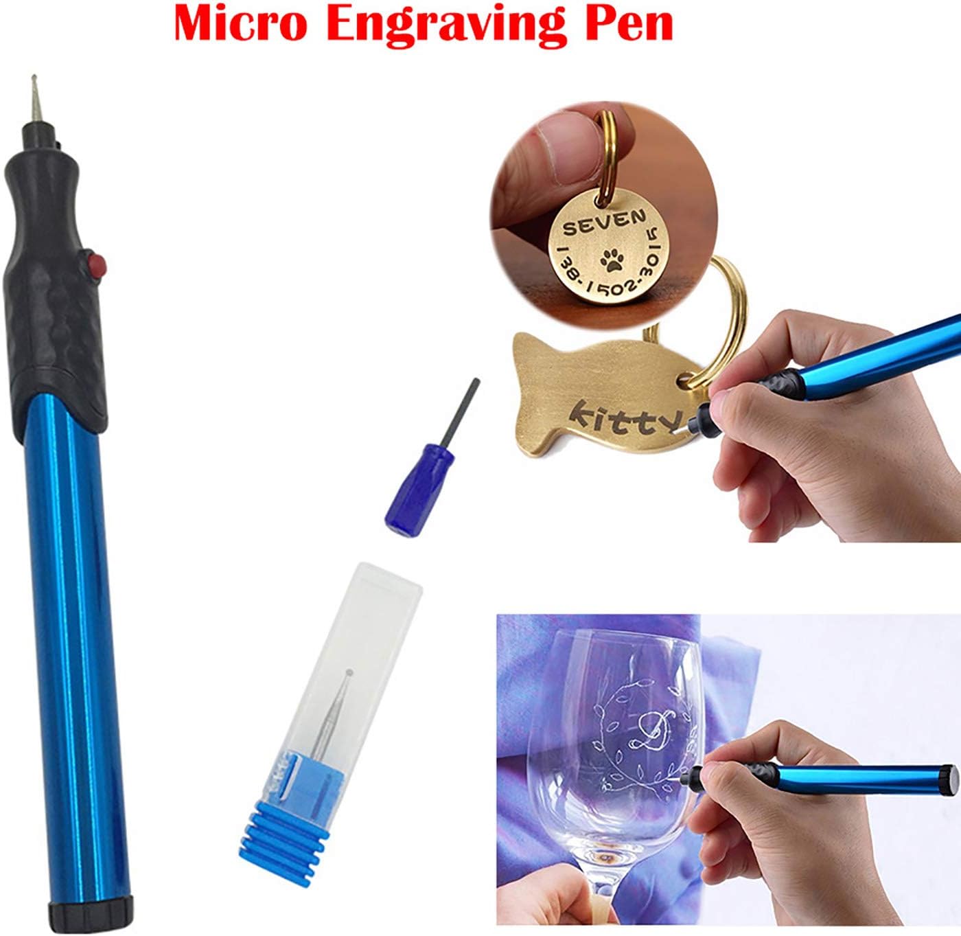 Micro Engraving Pen Micro Engraver Pen Engraver Engraving Tool Metal Engraver for Jewelry Engraver Tool Jewelry Engraver Electric Engraving Pen Engraving kit