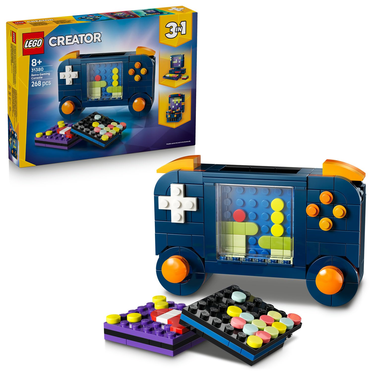LEGO Creator 3’ü 1 Arada Retro Oyun Konsolu 31380 – 8 Yaş Üzeri Kız ve Erkek Çocuklar için Bilgisayar veya Atari Makinesine Dönüşebilen Yaratıcı Oyuncak Yapım Seti, Eğlenceli Hediye Fikri (268 Parça)