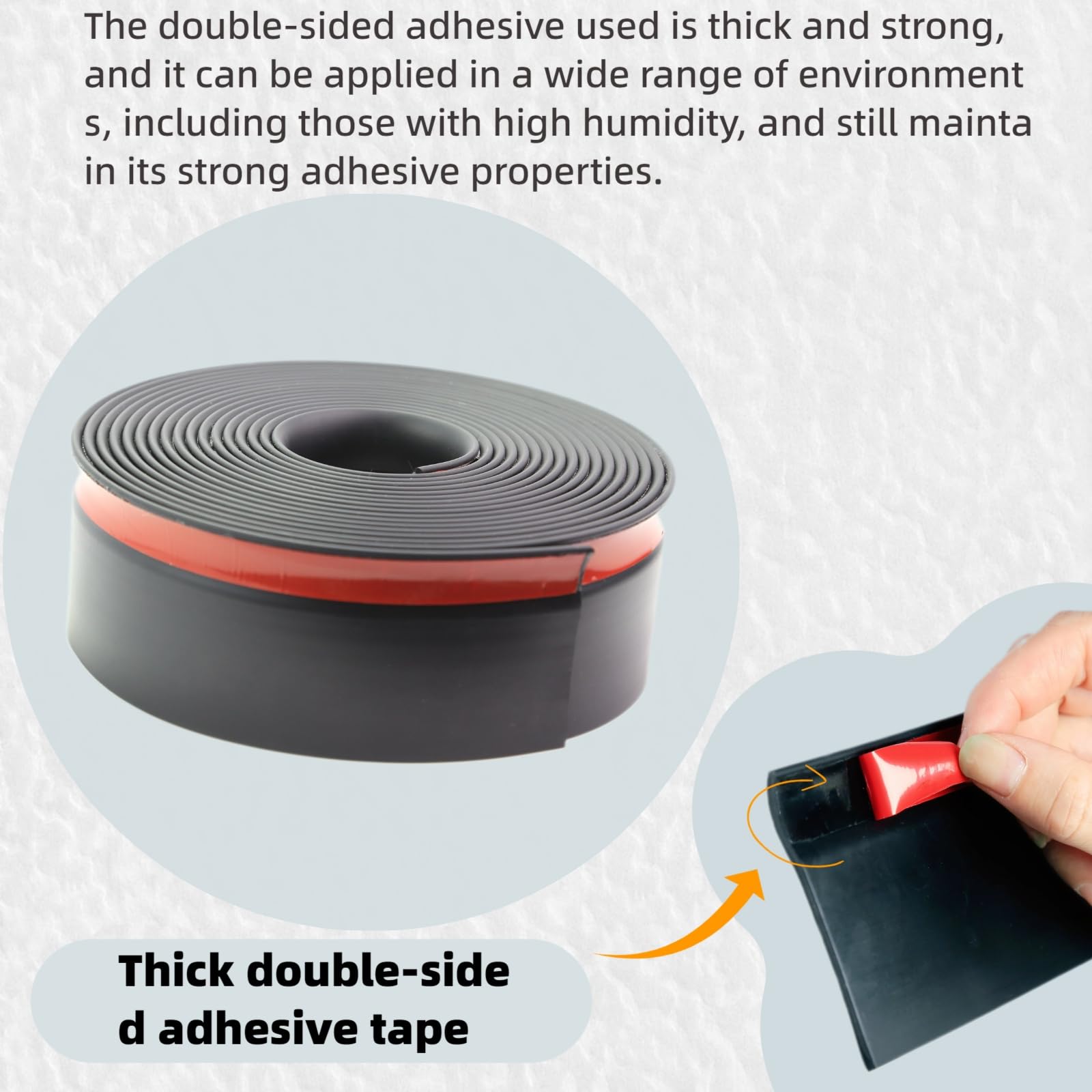 AlloTemlass RV Slide Out Seal | 25ft X 2-7/8" Black Rubber Weatherstripping | Adhesive Tape For Noise/Weather Protection | Easy Install & Cut-to-Size