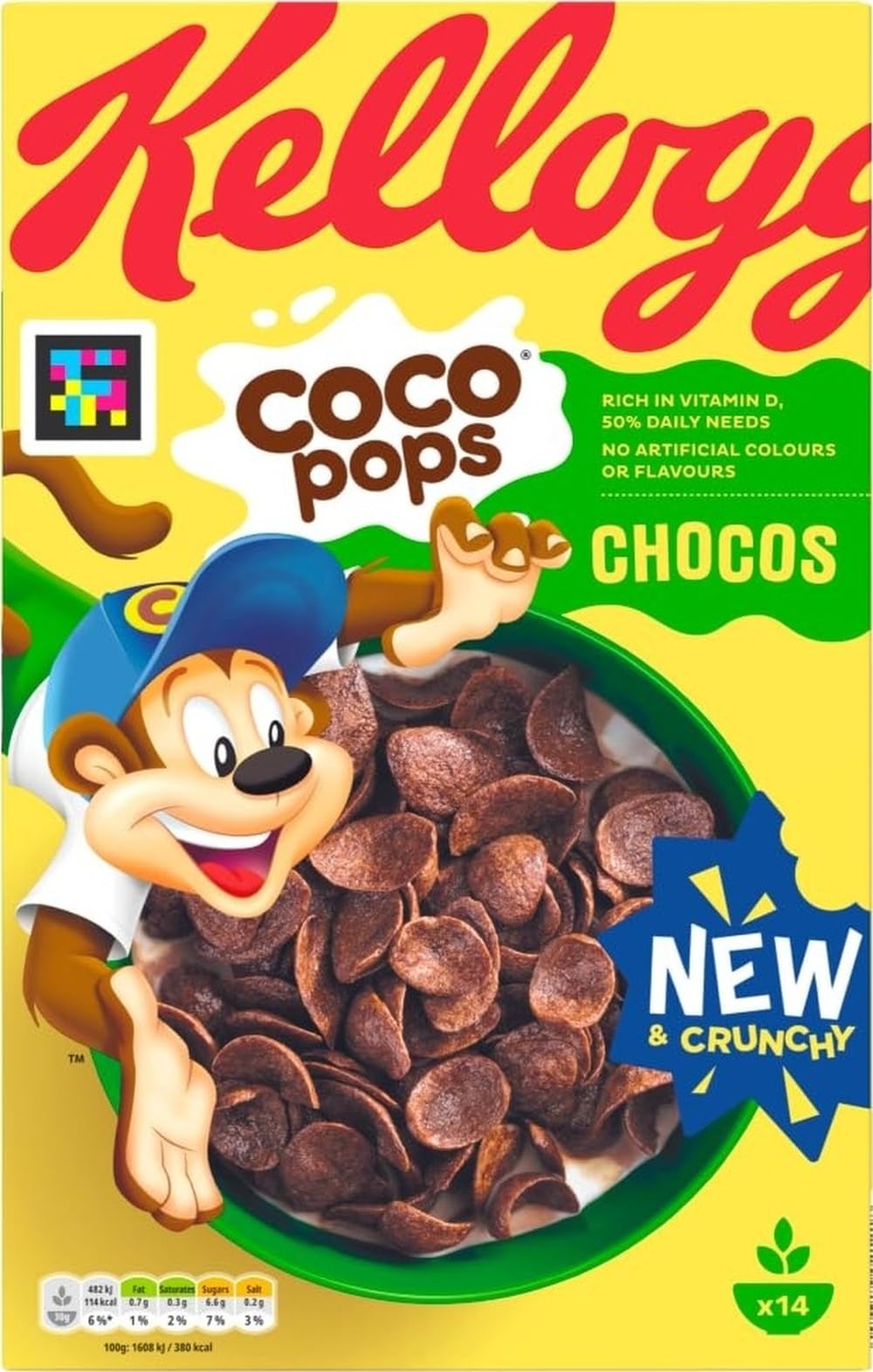 Kellogg's Coco Pops Chocos Chocolate Breakfast Cereal 430g