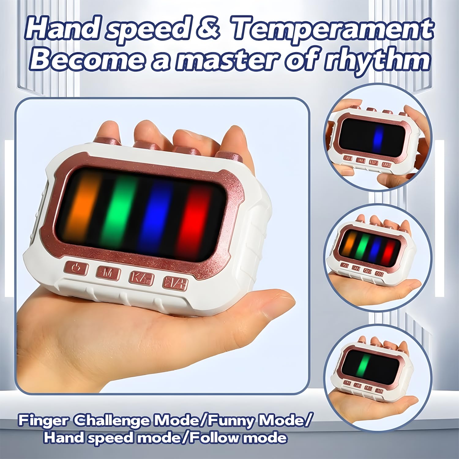 Music Rhythm Game Machine, Fast-Press Reaction Challenge Game for All Ages Portable Musical Sensory Fidget Toy - Image 3