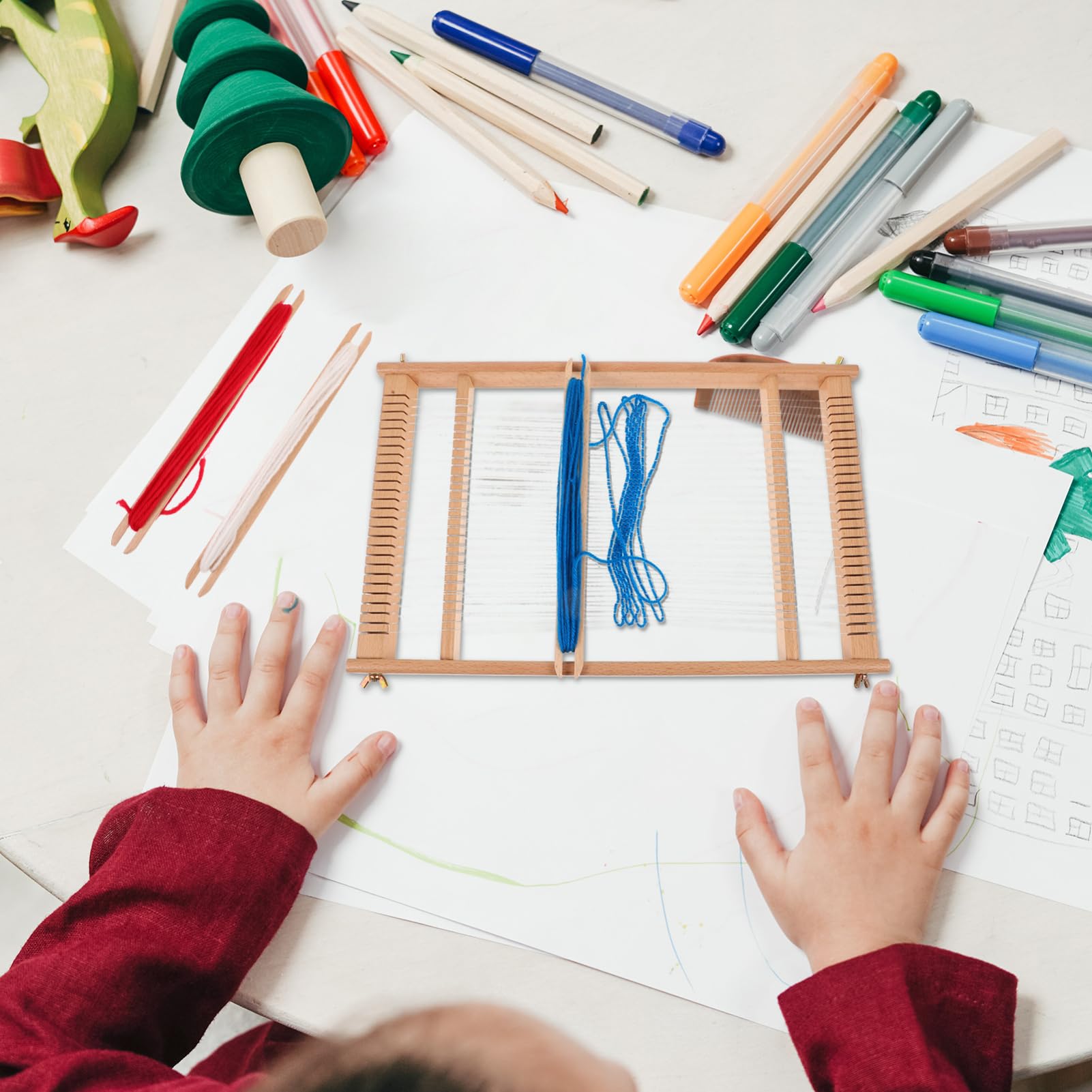 DOITOOL Telar De Madera Pequeño Para Bricolaje Marco De Novedoso Principiantes Suministros De Creativo Para Manualidades Casa
