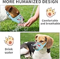 Vista 5 de Bozal para perros pequeños, medianos y grandes (azul, XL)