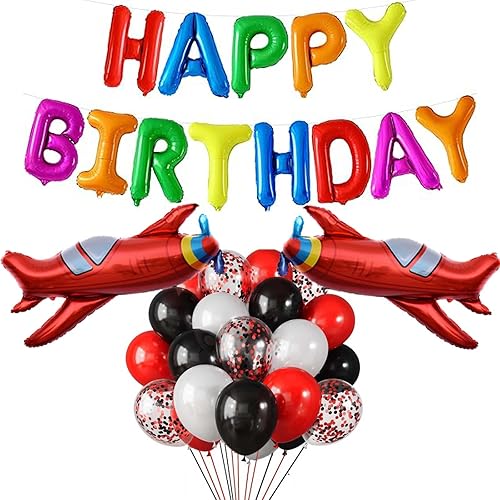 Miniatura 5 de 4 globos grandes de aviador para fiesta temática de aventura de aviador, globos de Mylar de aluminio para baby shower, suministros de decoración de