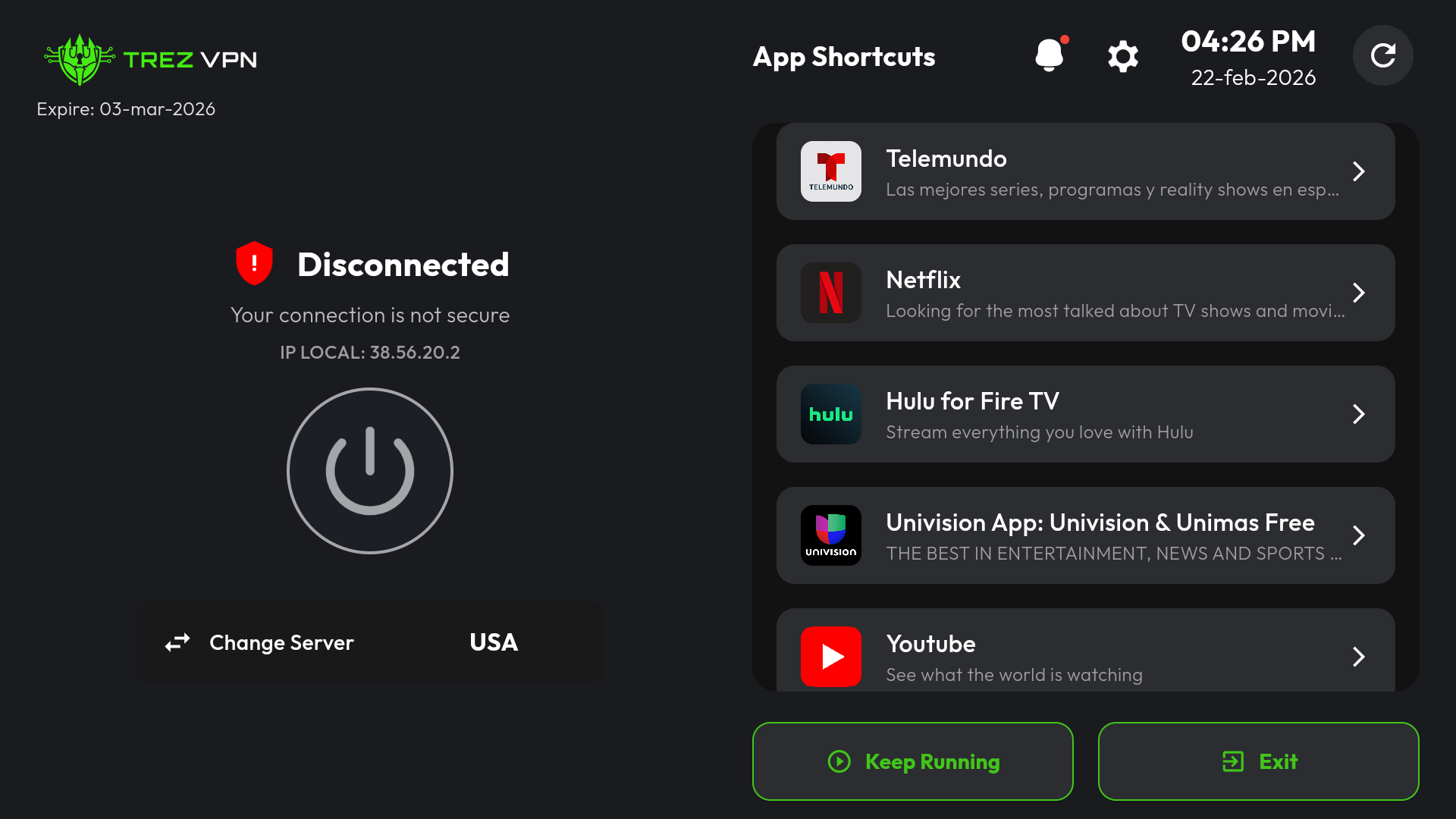 Vpn Window Firefighting Trez VPN – Secure VPN for Fire TV - App on Amazon Appstore