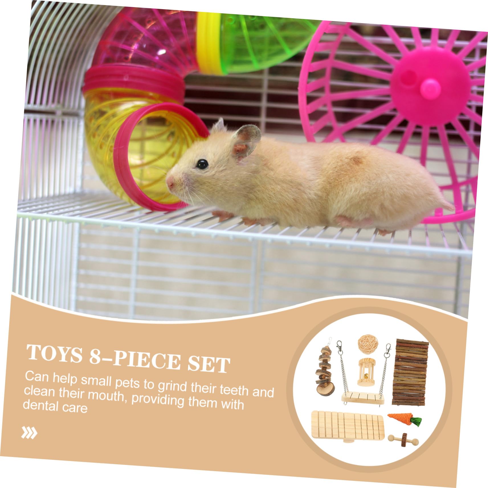 Teiliges Kaninchen Kauspielzeug aus Hitzebehandeltem Material Multifunktionales Nager zahnpflege für Hamster Meerschweinchen Gesundes Kauwerkzeug Kauspielspaß und