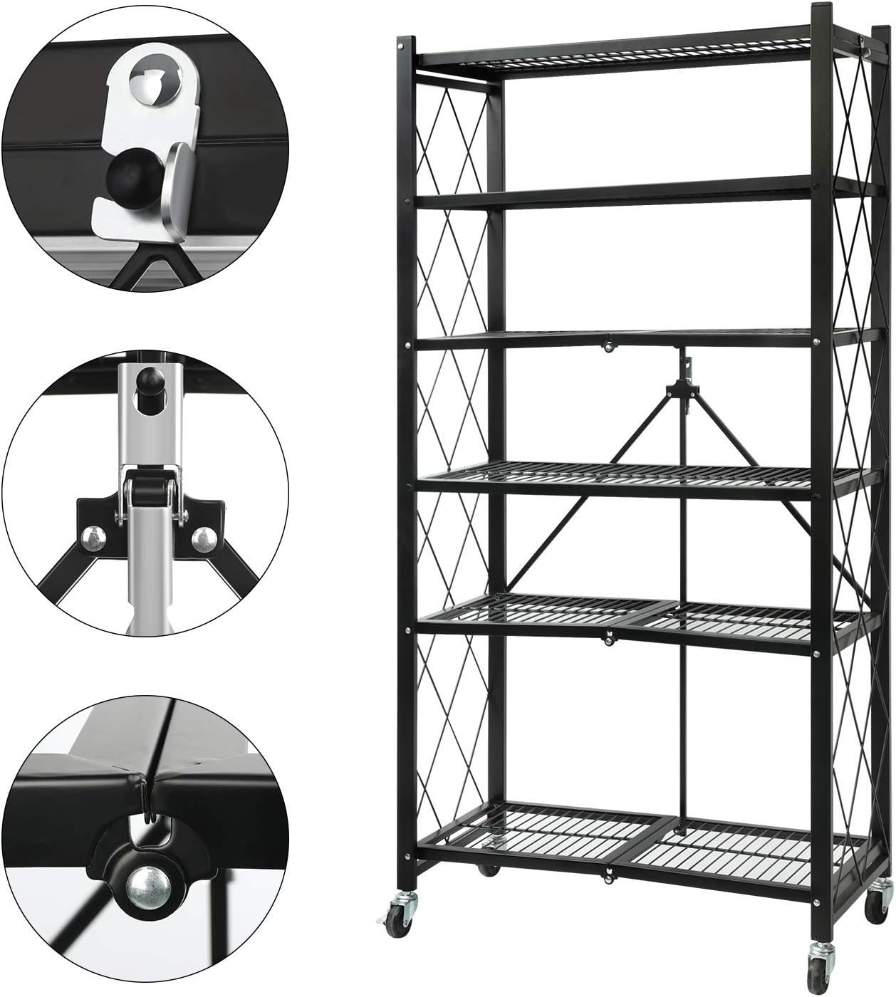 🔥 Flаѕh Sаlе YOUNIS 6-Shelf Shelving Storage Unit, Metal Organizer Wire Rack with Wheels, Open Storage Display Shelves Organizer for Garage, Kitchen, Bathroom, Pantry, Office, Laundry Room, 28 x 14 x 55, Black 🛒 Crаzу Dеаlѕ YOUNIS 6-Shelf Shelving Storage Unit, Metal Organizer Wire Rack with Wheels, Open Storage Display Shelves Organizer for Garage, Kitchen, Bathroom, Pantry, Office, Laundry Room, 28 x 14 x 55, Black