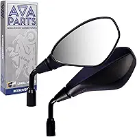 Retrovisor F800 GS650 haste curta Lente Convexa para motos Honda Dafra Kawasaki Suzuki e Triumph