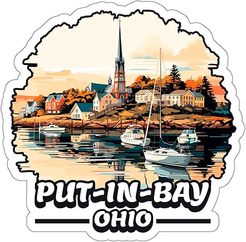 Pegatina Put in Bay Ohio  Calcomanías de vinilo y calcomanías impermeables  Calcomanías estéticas para portátiles, botellas de agua, teléfonos y más