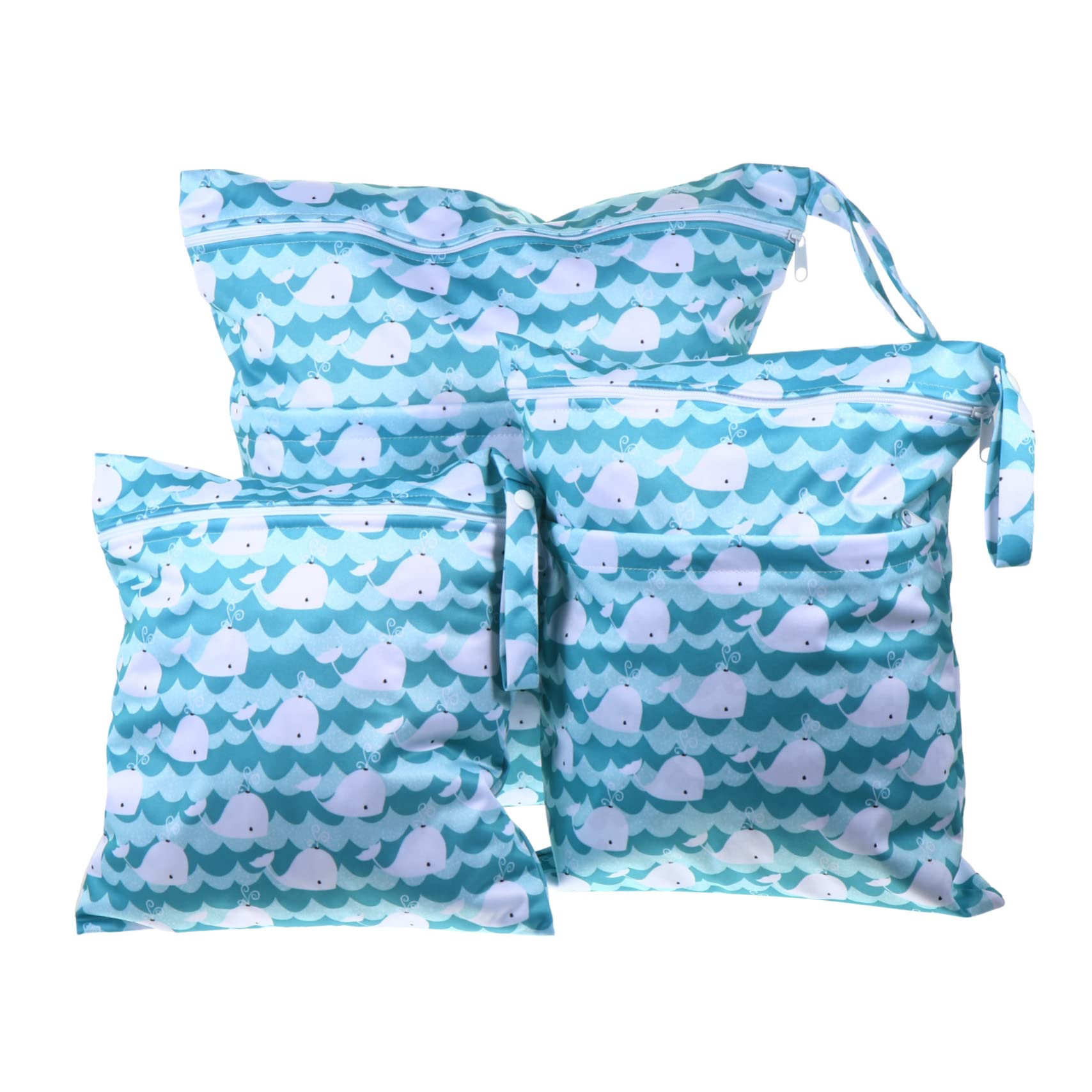 Set 3 Pezzi Borsa per Pannolini e Tpu, Borsa Bagnata Portatile per Ragazzo Ragazza, per Viaggi e Uso Outdoor