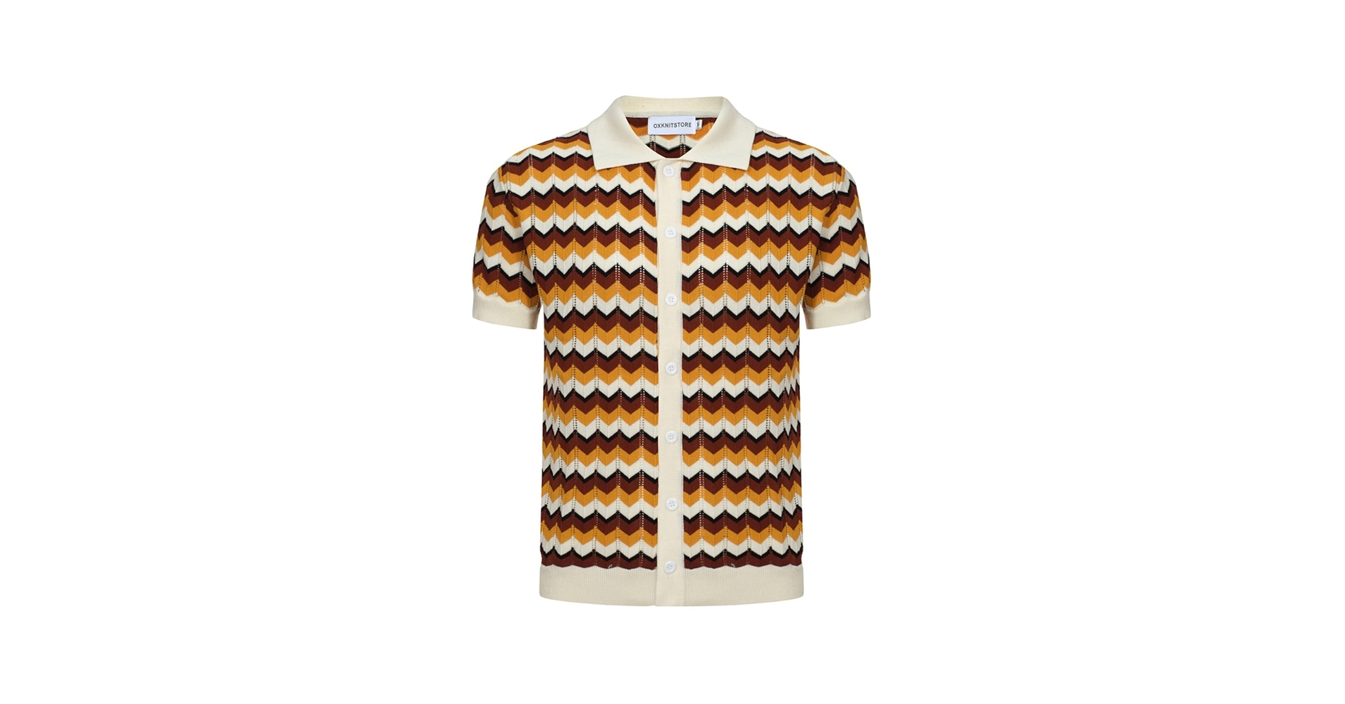 Amazon.com: OXKNIT Men Knit Polo Shirts Short Sleeve 1960s