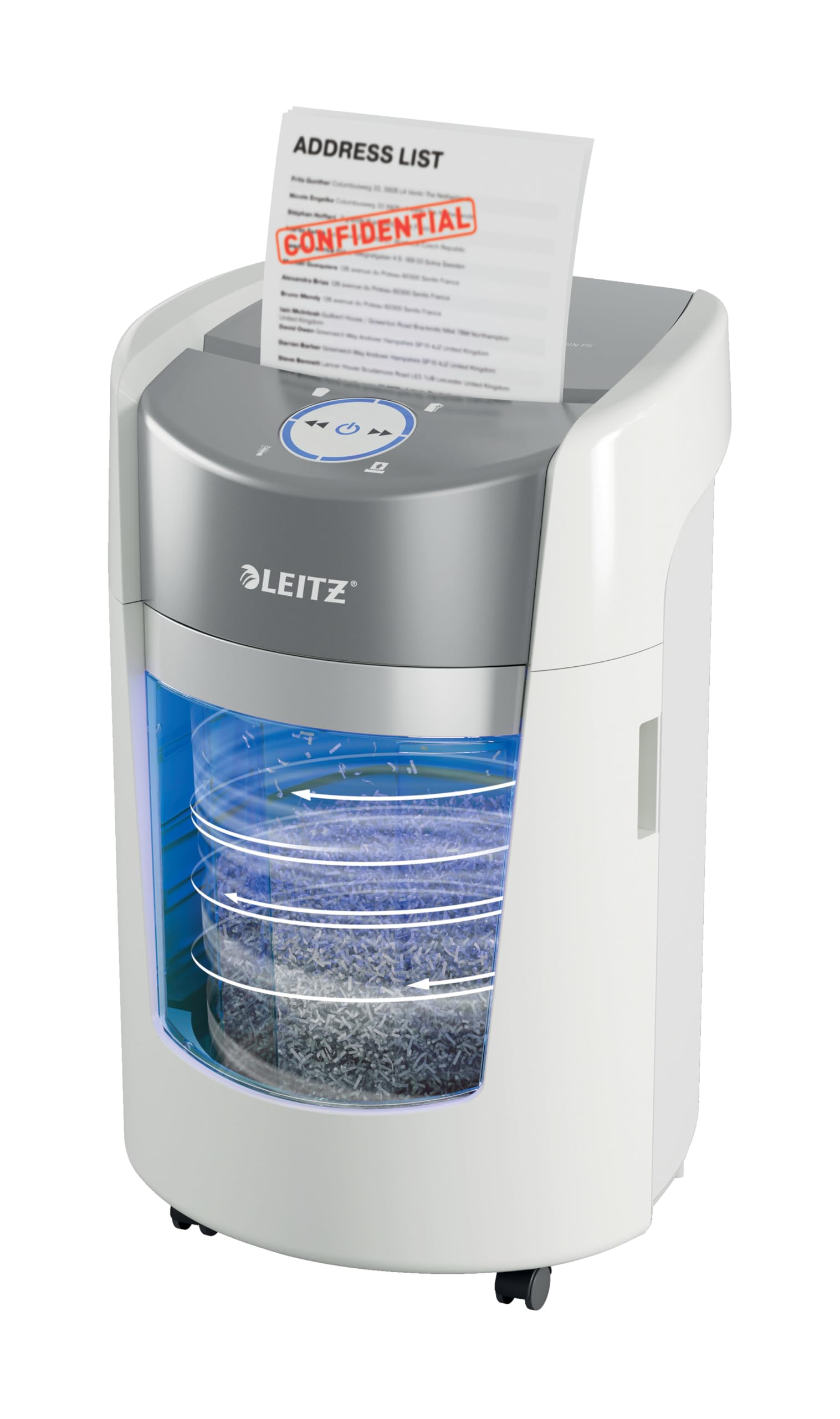 Leitz IQ OptiMax Small Office 350 Micro Cut Paper Shredder Security P5 22L White A4 sheets - 83591000