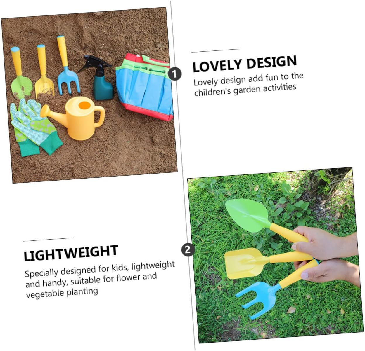 1set Boys and Girls Gardening Tools Set Mini Gardening Kit Watering Can Rake Shovel and Apron for Planting Activities for Boy Girl Play