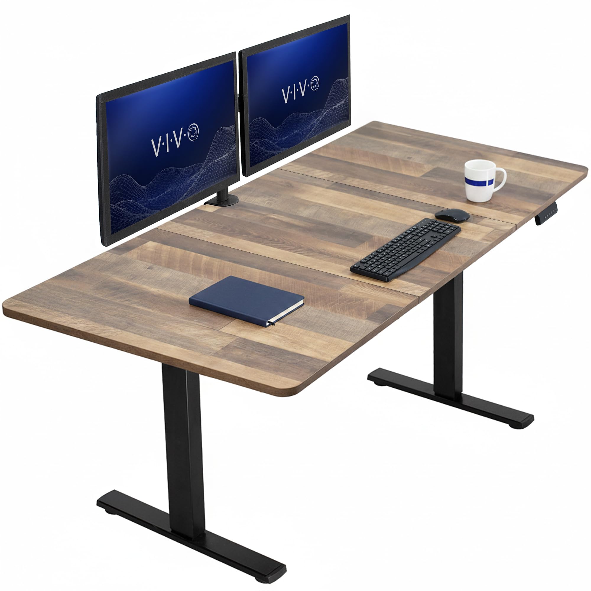 VIVO Reclaimed Wood 71 x 36 in Standing Desk, DESK-KIT-1B7P-36