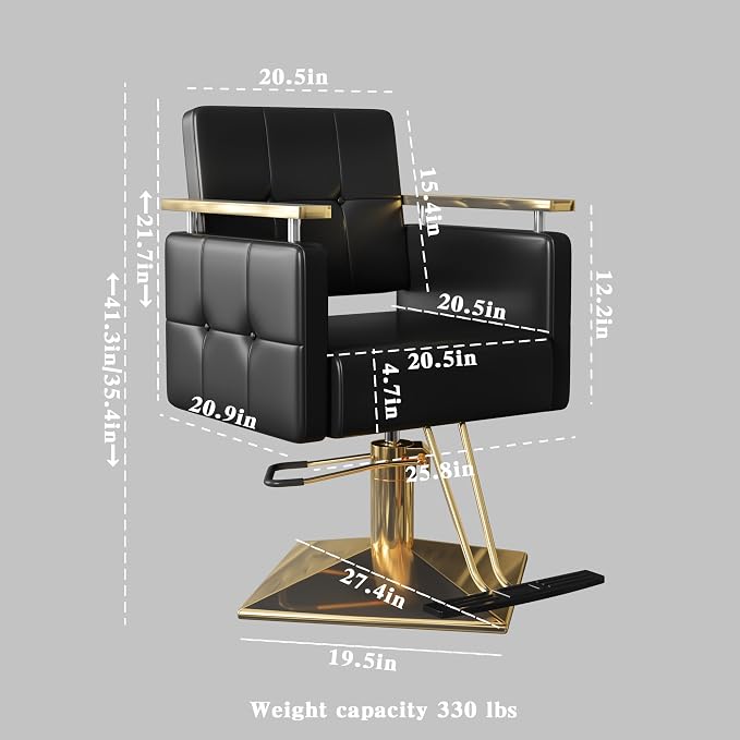 Silla para peluquería con bomba hidráulica y giro 360° miniatura 3