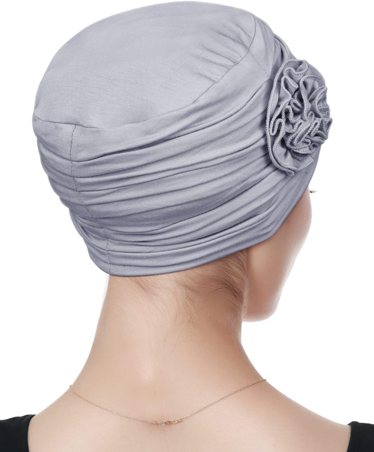 Alnorm Flower Design Chemo Hair Loss Caps Cancer Headwear for Women - Image 4