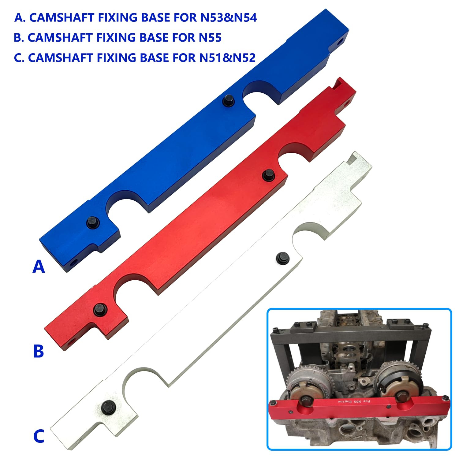 ZKTOOL Attrezzi per Il Bloccaggio della Sincronizzazione dell'Allineamento dell'Albero a Camme, per Motori BMW 2.5 3.0 N51 N52 N53 N54 N55 E60 E61 E63 E64 E65, Attrezzi per Cinghie di Distribuzione