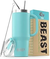 Vista 55 de Beast Vaso de 20 oz de Acero Inoxidable con Aislamiento al Vacío para Café y Hielo de Doble Pared Termo de Viaje (Arcoíris)