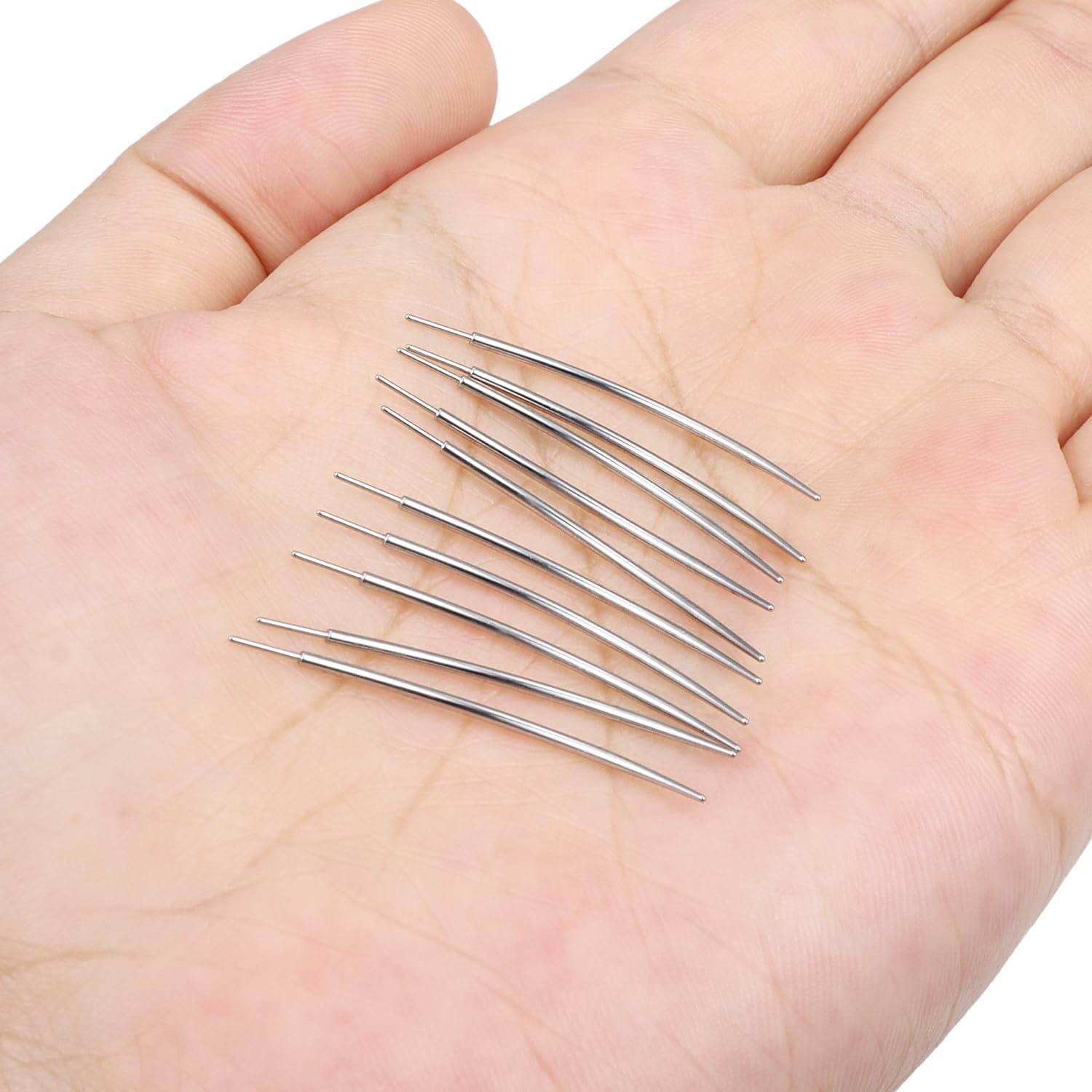 20G 18G 16G Piercing Taper Insertion Pin for Threadless Nose Lip Rings Labret Medusa Tragus Helix Cartilage Conch Earrings Stud Piercing Jewelry Hypoallergenic Taper Insertion Tool 10Pcs