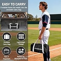 Vista 6 de Storgem 6'X6' Baseball Softball Practice Net, Portable Baseball Net for Batting, Hitting, Pitching and Fielding, Carry Bag, Strike Zone and Batting