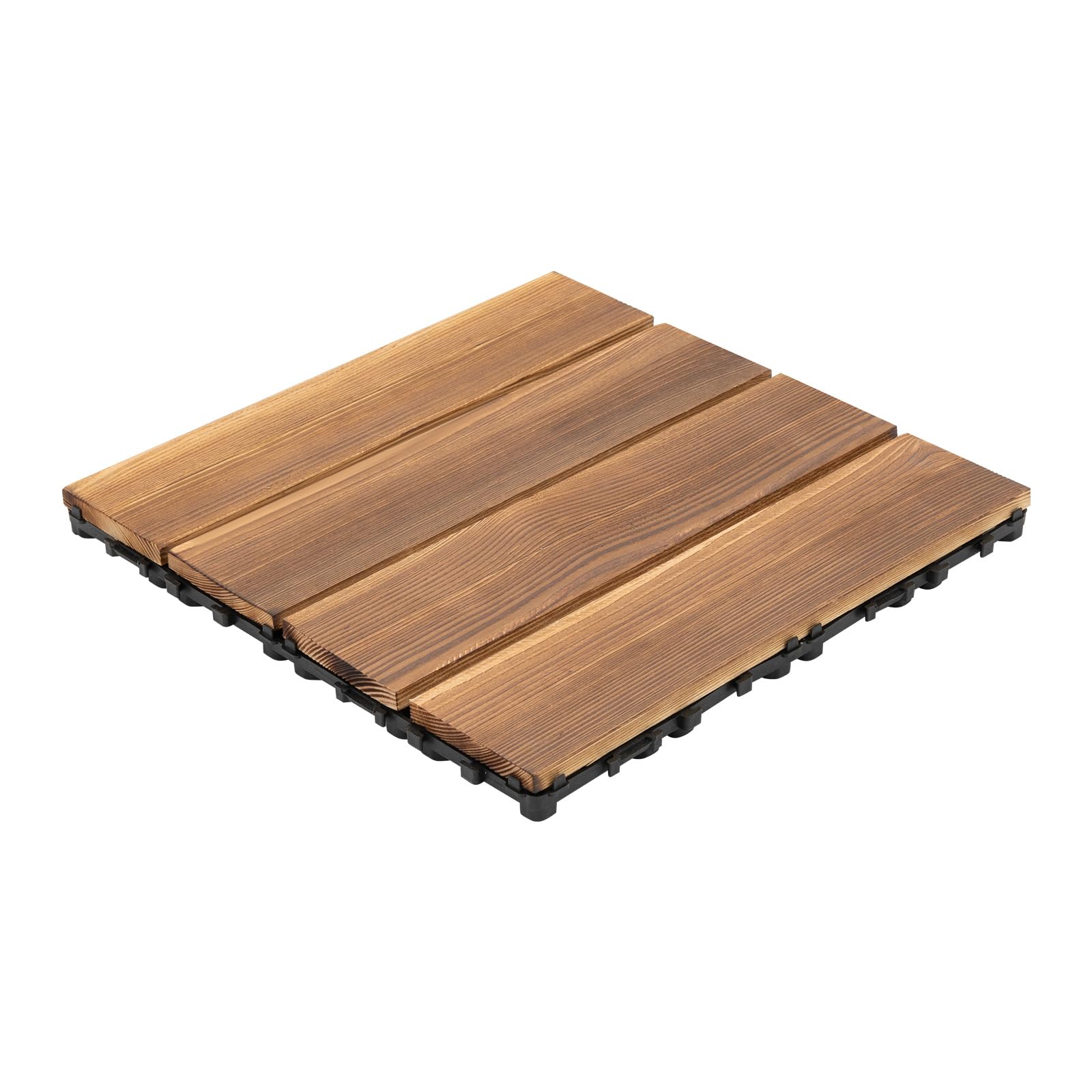 36 piezas de azulejos de madera, placas de terraza para exteriores, 30,3 x 30,3 cm, azulejos de jardín para jardín, azulejos de madera de pelar y pegar, adecuados para balcones, azulejos, jardín