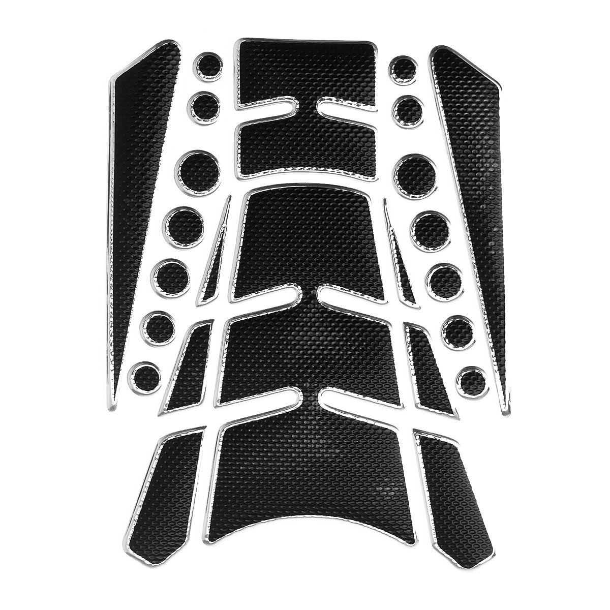 Alamor Motorcycle Tank Pad Decals Sticker For Honda/Suzuki/Yamaha/Kawasaki - Silver