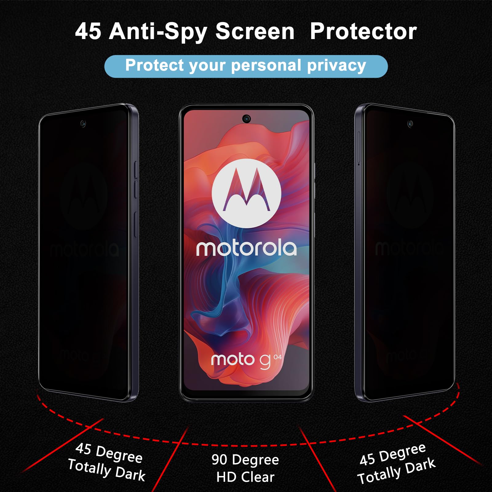 Snailcanfly 2 pz Anti impronta Digitale Opaca Pellicola idrogel per Motorola Moto G24 / G04 6.56 Proteggi schermo ad alta sensibilità in TPU trasparente flessibile anti-abbagliamento
