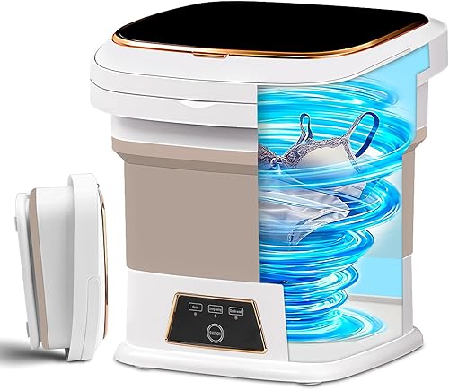 Lavadora plegable portátil  Mini lavadora de 16 litros con 3 modos, lavado fuerterápido, drenaje  compacta para viajes, apartamento, dormitorio,