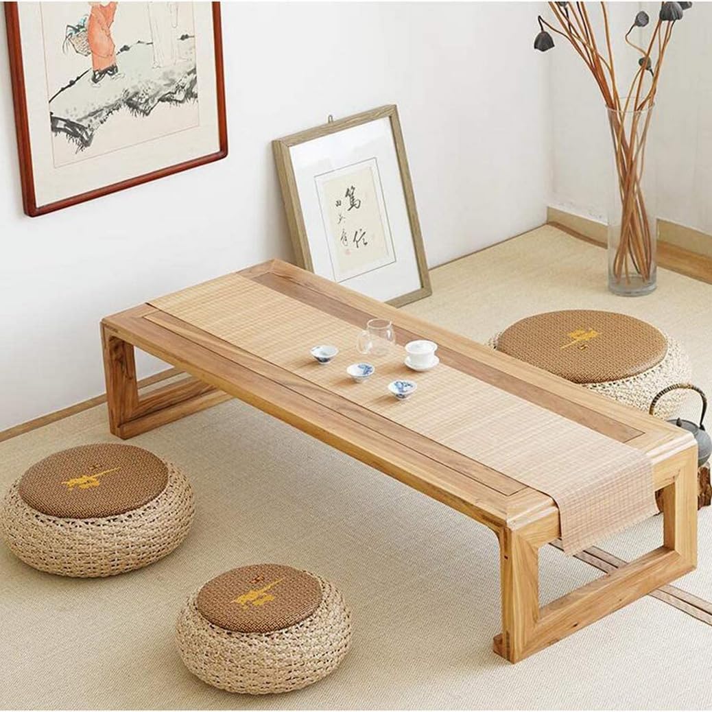 Cojín redondo hecho a mano para tatami, cojín de meditación, tejido a mano, para yoga, meditación, zen, para tatami, suelo y ventana, 60 x 17 cm