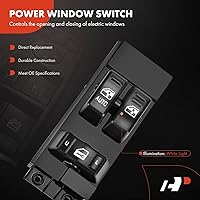 Vista 3 de A-Premium Interruptor de ventana eléctrica principal del lado del conductor compatible con Chevrolet Silverado y GMC Sierra