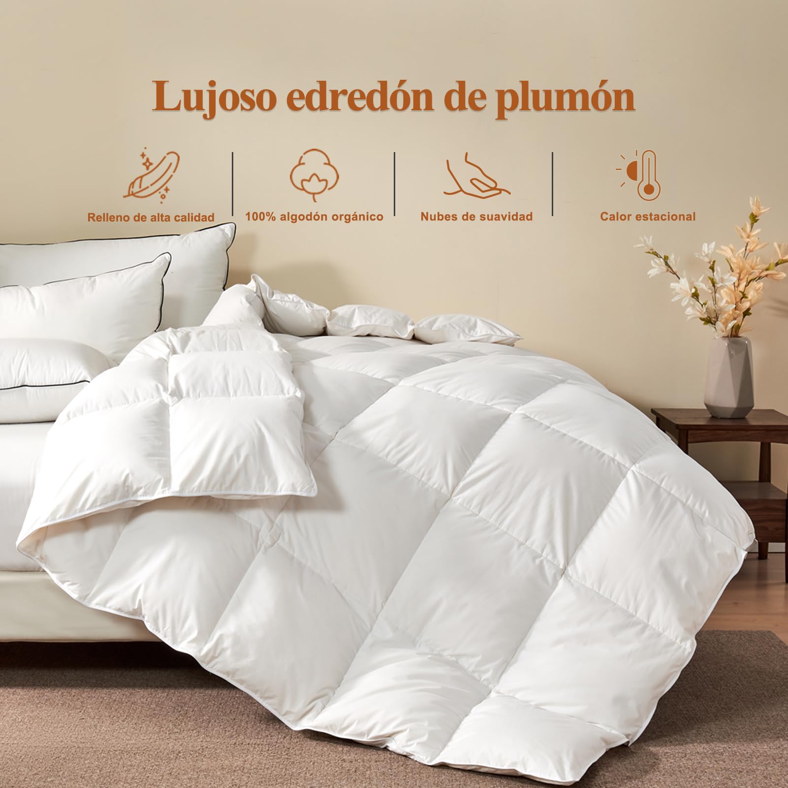 Nordico Cama 150 KUSNUG Edredu00f3n De Plumu00f3n Cama 90 Mezcla