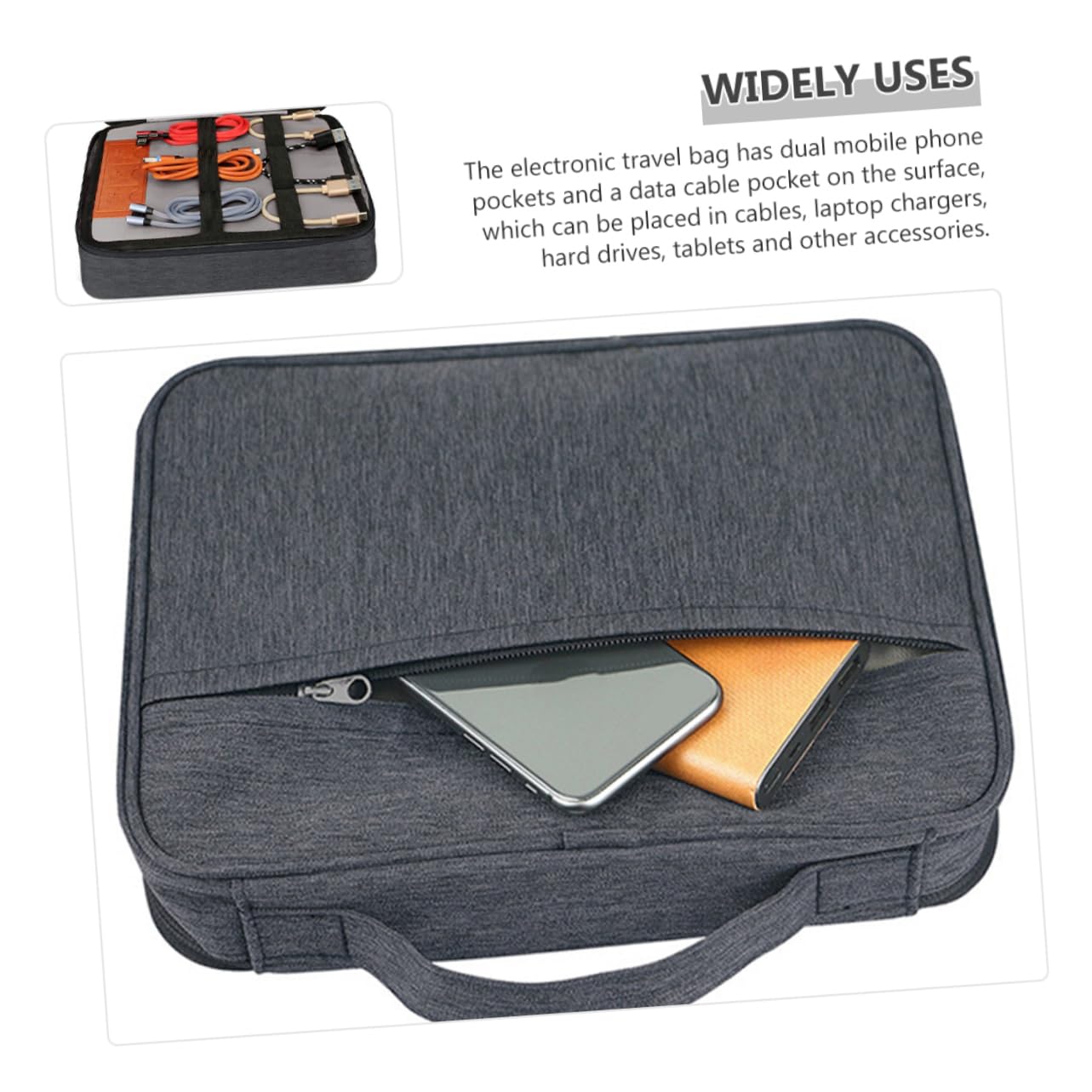 Bolsa Organizadora De Cables Estuche para Guardar Dispositivos Electrónicos Organizador De Cables para Viaje