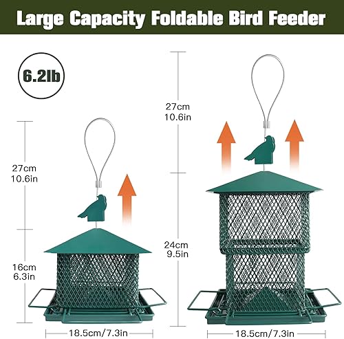 Miniatura 2 de Decflow Comederos para pájaros para exteriores, comedero para pájaros con ventana