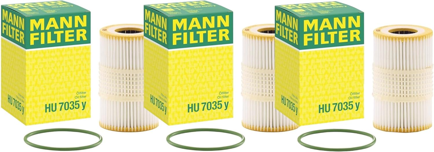 Set of 3 Engine Oil Filters HU 7035 y for Audi A6 A7 A8 Quattro Q7