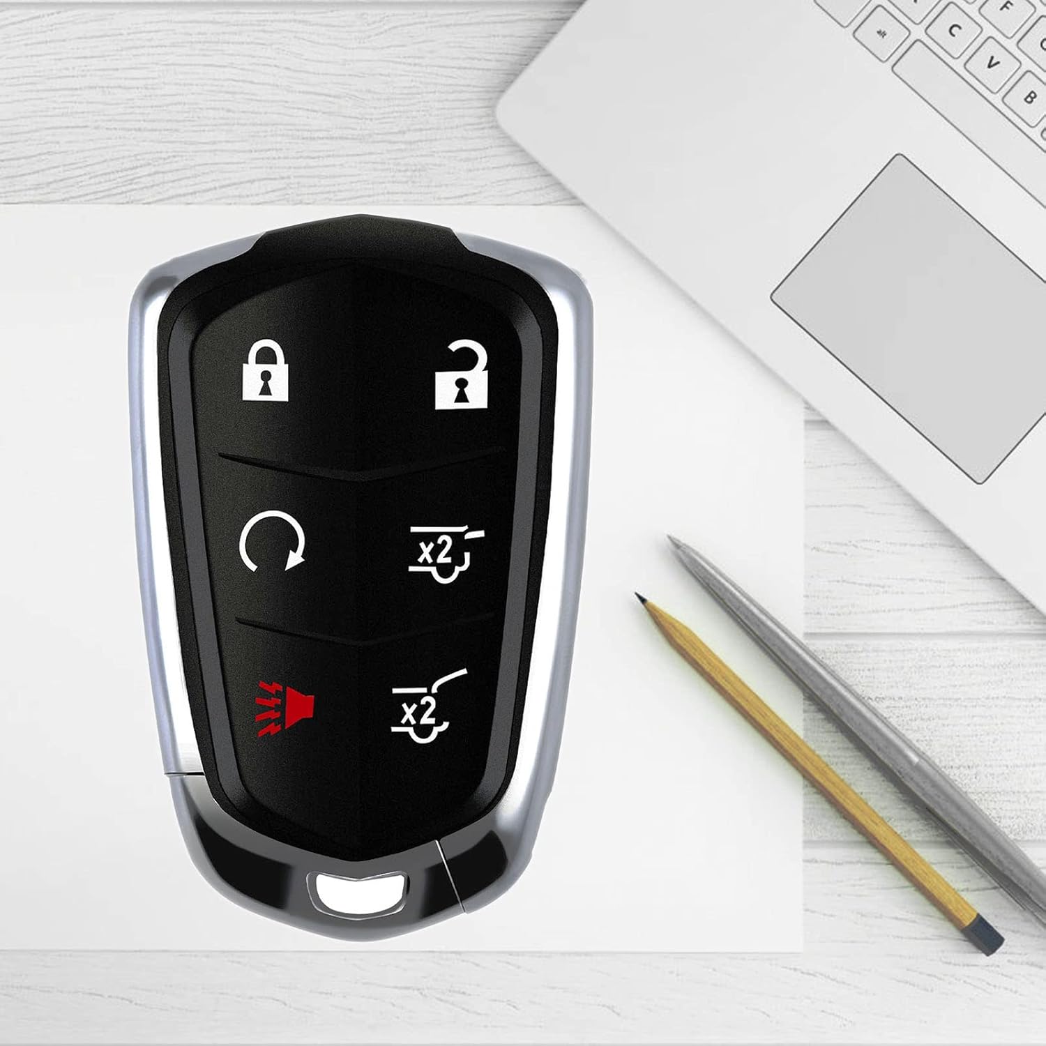 Keyless Entry Remote Control Car Key Fob Fits for Cadillac Escalade ESV 2015-2020 Cadillac Escalade 2015-2020 HYQ2AB 13594028 13580812 315MHz 1 Pack - Image 6